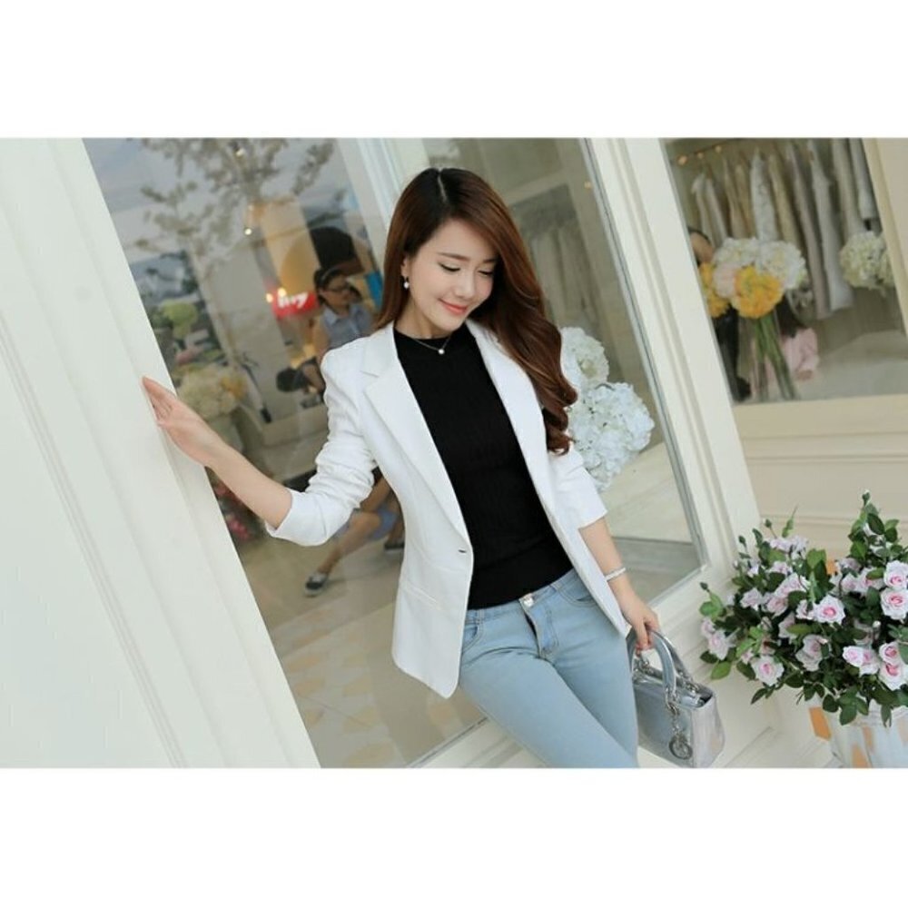 Floravere RBG Single Button Bridal Blazer Jacket White - Picture 12 of 12